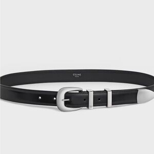 Celine Black Leather Belt